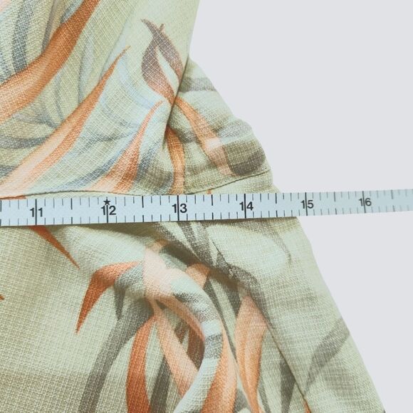 Tommy Bahama Silk Palazzo Pant Women's 8 Wide Leg Green Tropical Leaf Print - Picture 10 of 12